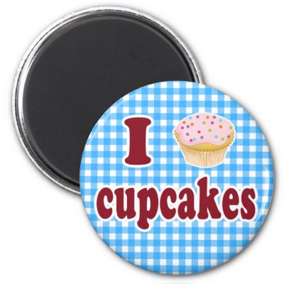 I Love Cupcakes Fridge Magnet