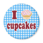 I Love Cupcakes Fridge Magnet