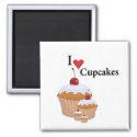 I Love Cupcakes Magnet magnet