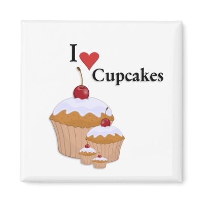 I Love Cupcakes Magnet by CreativeArtist