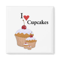 I Love Cupcakes Magnet