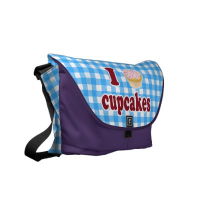 I Love Cupcakes Messenger Bag
