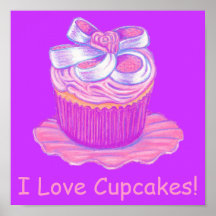 I Love Cupcakes ~ Pink Cupcake Print