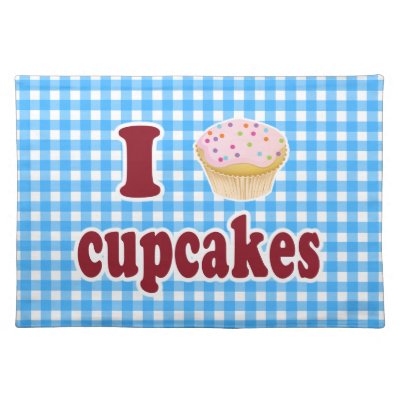 I Love Cupcakes Place Mat