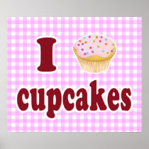 I Love Cupcakes Poster