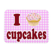 I Love Cupcakes Rectangular Magnets