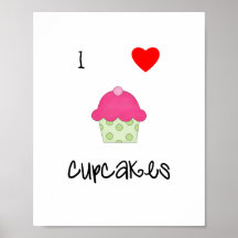 I love cupcakes print