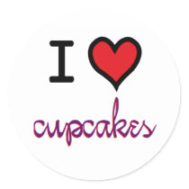 I Love Cupcakes stickers stickers