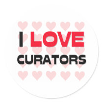 I LOVE CURATORS stickers