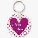 "I love" - Customize with your name keychains