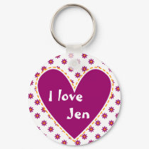 "I love" - Customize with your name keychains