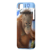 I Love Cute Orangutan Baby iPhone 5 Case