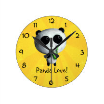 I love Cute Pandas Clocks