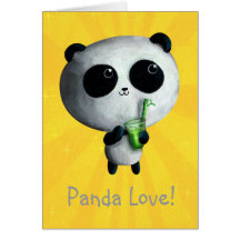 I love Cute Pandas Greeting Cards