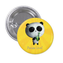I love Cute Pandas Pinback Buttons
