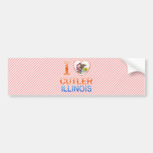 I Love Cutler, IL Bumper Sticker