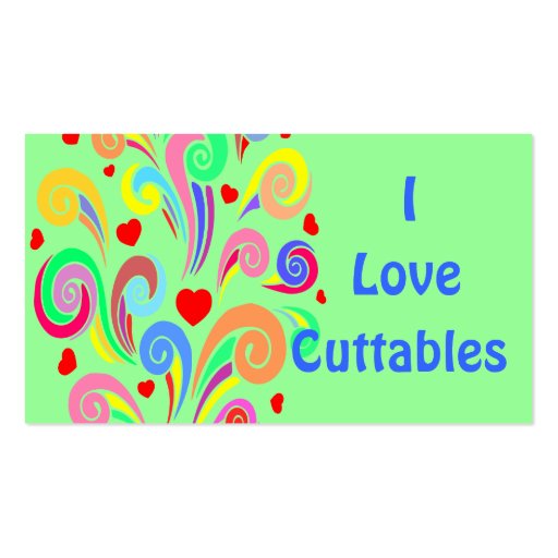I Love Cuttables Business Cards Landscape