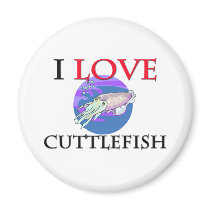 I Love Cuttlefish magnets by foodshirts I Love Cuttlefish magnets