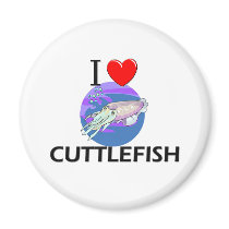 I Love Cuttlefish magnets by foodshirts I Love Cuttlefish magnets