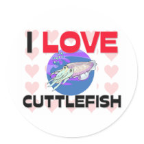 I Love Cuttlefish stickers by foodshirts I Love Cuttlefish stickers
