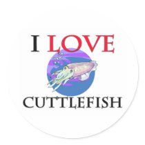 I Love Cuttlefish stickers by foodshirts I Love Cuttlefish stickers