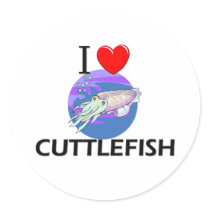 I Love Cuttlefish stickers by foodshirts I Love Cuttlefish stickers