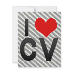 I Love CV invitations