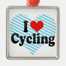 I Love Cycling Christmas Tree Ornament