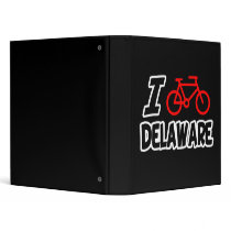 I Love Cycling Delaware 3 Ring Binder