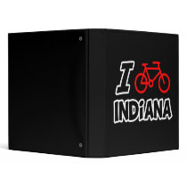 I Love Cycling Indiana Vinyl Binders