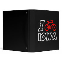 I Love Cycling Iowa 3 Ring Binders