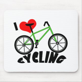 I Love Cycling Mouse Pads