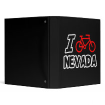 I Love Cycling Nevada 3 Ring Binders