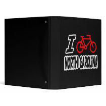 I Love Cycling North Carolina 3 Ring Binder