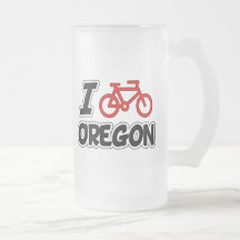 I Love Cycling Oregon Coffee Mug