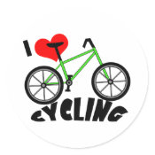 I Love Cycling sticker