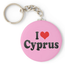 I Love Cyprus Keychain