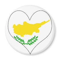 I Love Cyprus Refrigerator Magnet