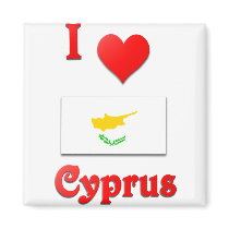 I Love Cyprus Fridge Magnet