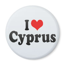 I Love Cyprus Refrigerator Magnets