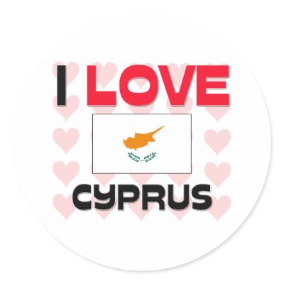 I Love Cyprus Round Stickers by tshirtshirts
