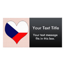I Love Czech Custom Photo Card
