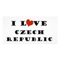 I Love  Czech Republic Picture Card