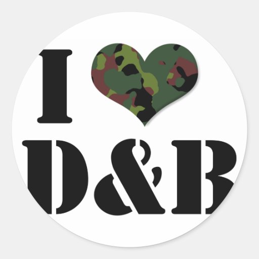I Love D&B Sticker
