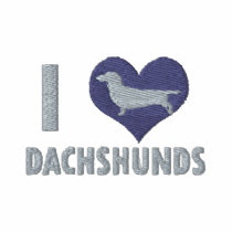 I Love Dachshunds embroidered shirts by MenagerieMayhem I Love Dachshunds embroidered shirts