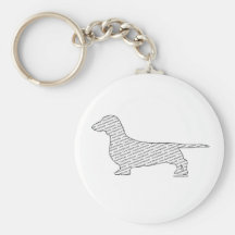 I Love Dachshunds Key Chains