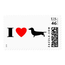 I Love Dachshunds Postage Stamps