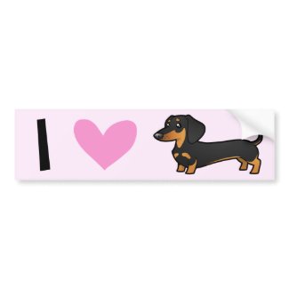 I Love Dachshunds Bumper Sticker