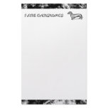 I Love Dachshunds Stationery Design