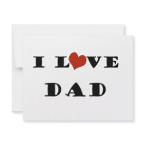 I Love Dad invitations